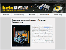 Tablet Screenshot of betasensorik.de
